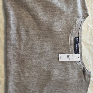 New York & Company Taupe  Crewneck Top Dolman Sleeves L